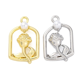 Стойки подвески обшивки сплава, с абс пластмассовой имитационной жемчужиной, без кадмия, без никеля и без свинца, 