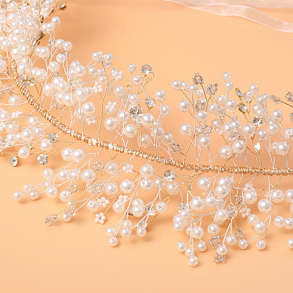 Handmade Pearl Bridal Headband - European and American Wedding Dress Accessories, Travel Photography Jewelry.