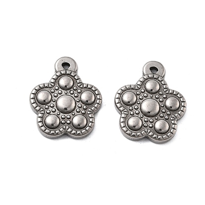 304 подвески из нержавеющей стали, цветочный шарм, анти-тускнение