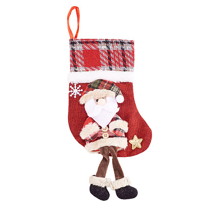 Christmas Theme Non-woven Fabrics Bags, Candy Storage Supplies, Christmas Stocking