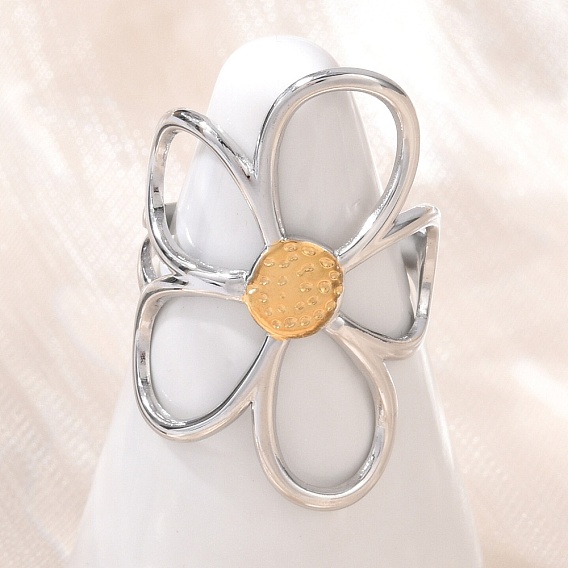 304 открытые манжеты с полыми цветками из нержавеющей стали