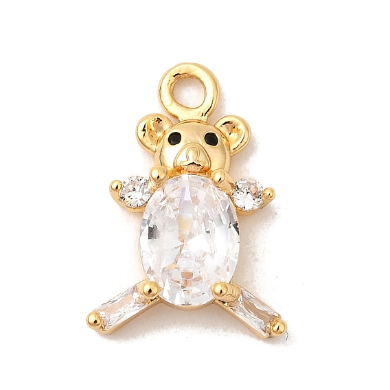 Латунные микро проложить кубического циркония подвески, без никеля , медведь
