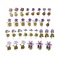 30Pcs 10Styles Waterproof Self Adhesive PET Stickers, for Suitcase, Skateboard, Refrigerator, Helmet, Mobile Phone Shell, Medium Purple