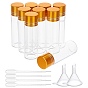 Glass Bead Containers, with Aluminum Lid, Disposable Plastic Transfer Pipettes, Mini Transparent Plastic Funnel Hopper