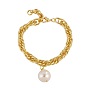 Baroque Pearl Gold Plated Handmade Bracelet for Women, Simple and Retro Chic Jewelry to Enhance Your Style