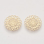 Brass Filigree Joiners Links, Etched Metal Embellishments, Long-Lasting Plated, Flower
