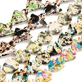 Dyed Synthetic Turquoise Beads Strands, Fish Tree