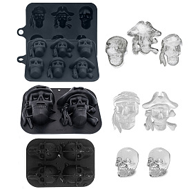 Skull Ice Cube DIY Food Grade Silicone Molds, Ice Molds, Chocolate, Candy, Ice, UV Resin & Epoxy Resin Jewelry Making