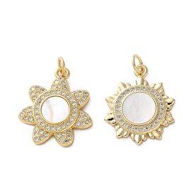 Латунные микро проложить кубического циркония подвески, с оболочкой, солнечные чары, стойки покрытие, прочное покрытие, без кадмия и без свинца, с целью перехода в кольце