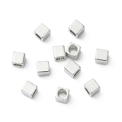 SHEGRACE Brass Beads, Cadmium Free & Nickel Free & Lead Free, Cube