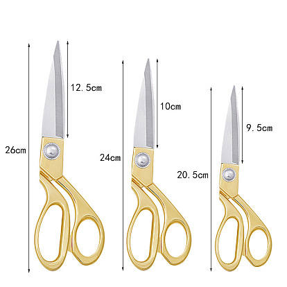 Gold tailor scissors stainless steel sewing scissors 8.5 inch, 9 inch, 10 inch cutting scissors clothing scissors