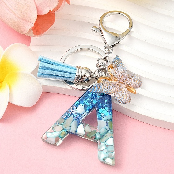 Брелок из смолы и акрила, с застежкой из сплава и кольцами