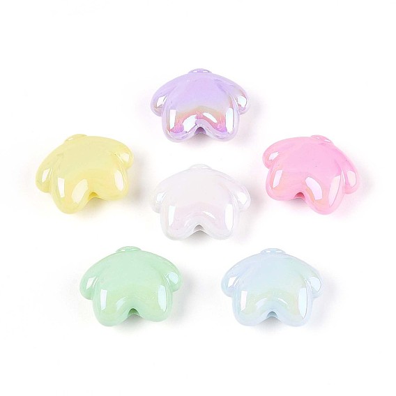 Непрозрачные акриловые бусины с УФ-покрытием, радужный, одежда