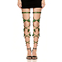 Cloth & PU Leather Festival Elastic Leaf Garter Leg Wrap for Women