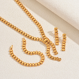 Комплекты прямоугольных браслетов, серег и ожерелий из сплава для женщин