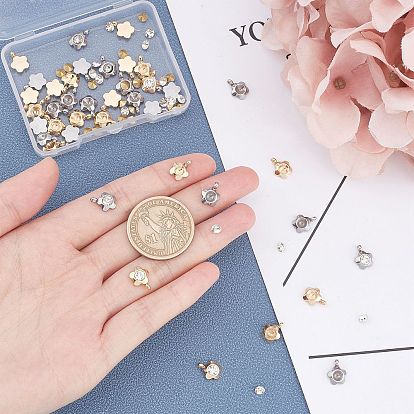 Unicraftale DIY Flower Pendant Making Kits, with 304 Stainless Steel  Pendant Rhinestone Settings and Pointed Back Crystal Glass Rhinestone