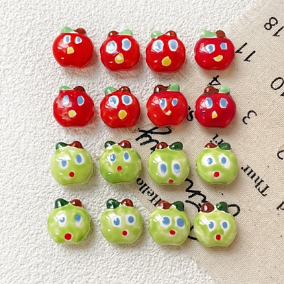 Фарфоровые бусины ручной работы, яблоко, пастельный фарфор