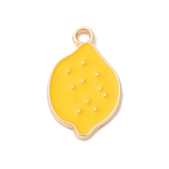 Подвески из эмали и сплава, лимон