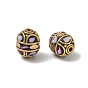 Brass with Shell & Polymer Clay Beads, Oval, Golden