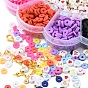 DIY Beads Jewelry Making Finding Kits, Including Opaque Acrylic & Disc Polymer Clay & Plastic Beads, Zinc Alloy Lobster Claw Clasps, Iron Bead Tips & Jump Rings