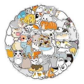 Cat Pattern Cartoon Stickers, Vinyl Waterproof Decals, for Water Bottles Laptop Phone Skateboard Decoration