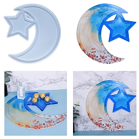 Moon & Star Display Tray Silicone Molds, Resin Casting Molds, for UV Resin, Epoxy Resin Craft Making