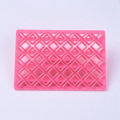 Food Grade Plastic Cookie Printing Moulds, DIY Biscuit Baking Tool, Square