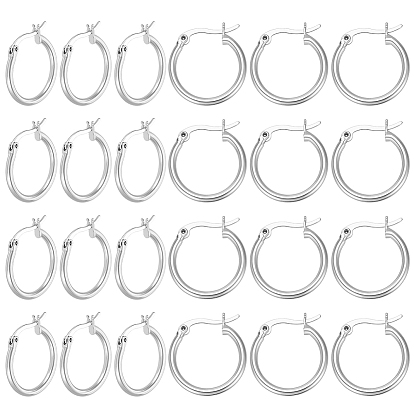 12 пары латунных серег-колец для женщин, долговечный, стойки покрытие, без свинца и без кадмия