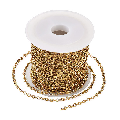 Вакуумное покрытие pvd 304 текстурированные кабельные цепи из нержавеющей стали, с катушкой, несварные, овальные