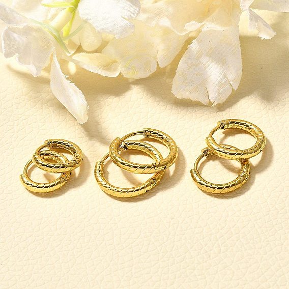 304 серьги из нержавеющей стали для женщин, ионное покрытие (ip), кольцо