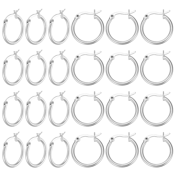 12 пары латунных серег-колец для женщин, долговечный, стойки покрытие, без свинца и без кадмия