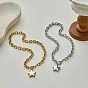 304 Stainless Steel Star Pendant Cable Chain Necklaces for Women