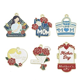 Подвески из сплава с эмалью ко Дню матери