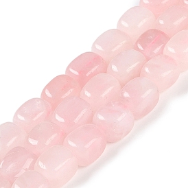 Natural Rose Quartz Beads Strands, Cuboid