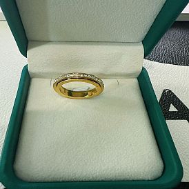 Модные 304 кольца-спиннеры из нержавеющей стали со стразами для унисекс