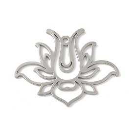 304 подвески из нержавеющей стали, очарование лотоса, лазерная резка, ионное покрытие (ip)