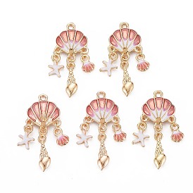 Подвески из эмали и сплава, без кадмия, без никеля и без свинца, золотой свет, оболочка