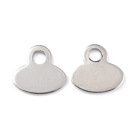 201 Stainless Steel Charms, Oval