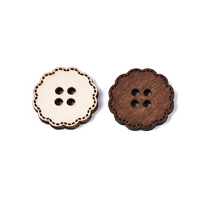 4-отверстие кнопки цветок дерева