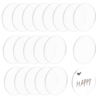 Transparent Acrylic Display Base, Circle Blank Discs