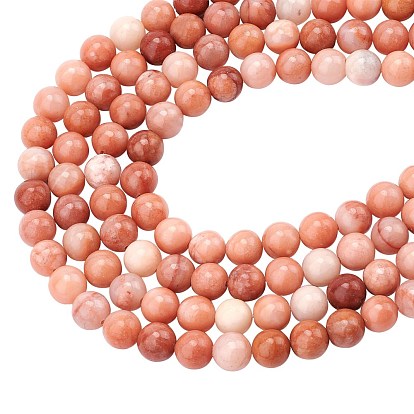 Naturelles rose aventurine perles brins, ronde