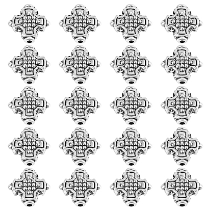 Tibetan Style Alloy Beads, Cadmium Free & Lead Free, Cross