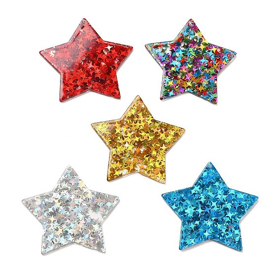 Акриловые подвески с пайетками, звезда