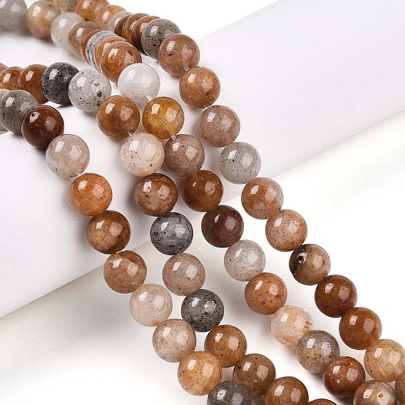 Природных драгоценных камней бисер нитей, круглые