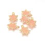 MIYUKI & TOHO Handmade Japanese Seed Beads Pendants, Loom Pattern, Hexagram