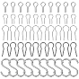 80Pcs 5 Styles Stainless Steel S-shape Hooks