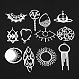 201 Stainless Steel Pendants and Links Connectors, Mixed Shapes, Laser Cut