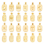 120pcs 12 pendentifs en alliage constellation, sans cadmium et sans plomb, or, ovale avec constellation
