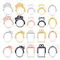 Alloy Open Back Bezel Pendants(rotatable), For DIY Epoxy Resin, Pressed Flower Jewelry