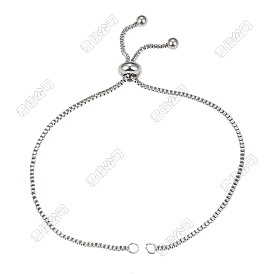 Verstellbare 304 Edelstahl Slider Armbänder machen, Bolo-Armbänder, 202 mit Edelstahlkugeln, passend für Verbindungsanhänger